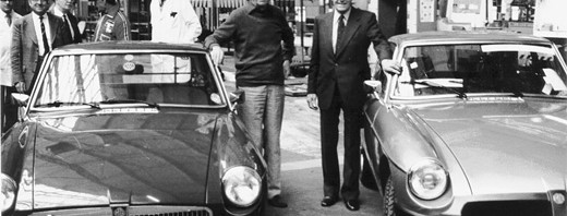 The men behind the machines: John Thornley and Syd Enever.