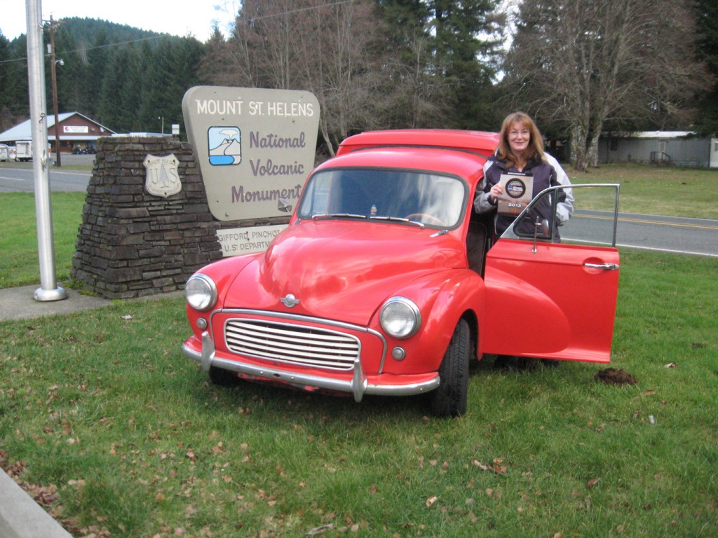 It was a beautiful 'spring-like' day here in the Pacific NorthWet (sic), so time for a little tour up Mt. St. Helens. Snow? We don't let a little snow slow us down! Since we were driving the "Post Office Van" we visited a few offices on the way. –Dominic Daly