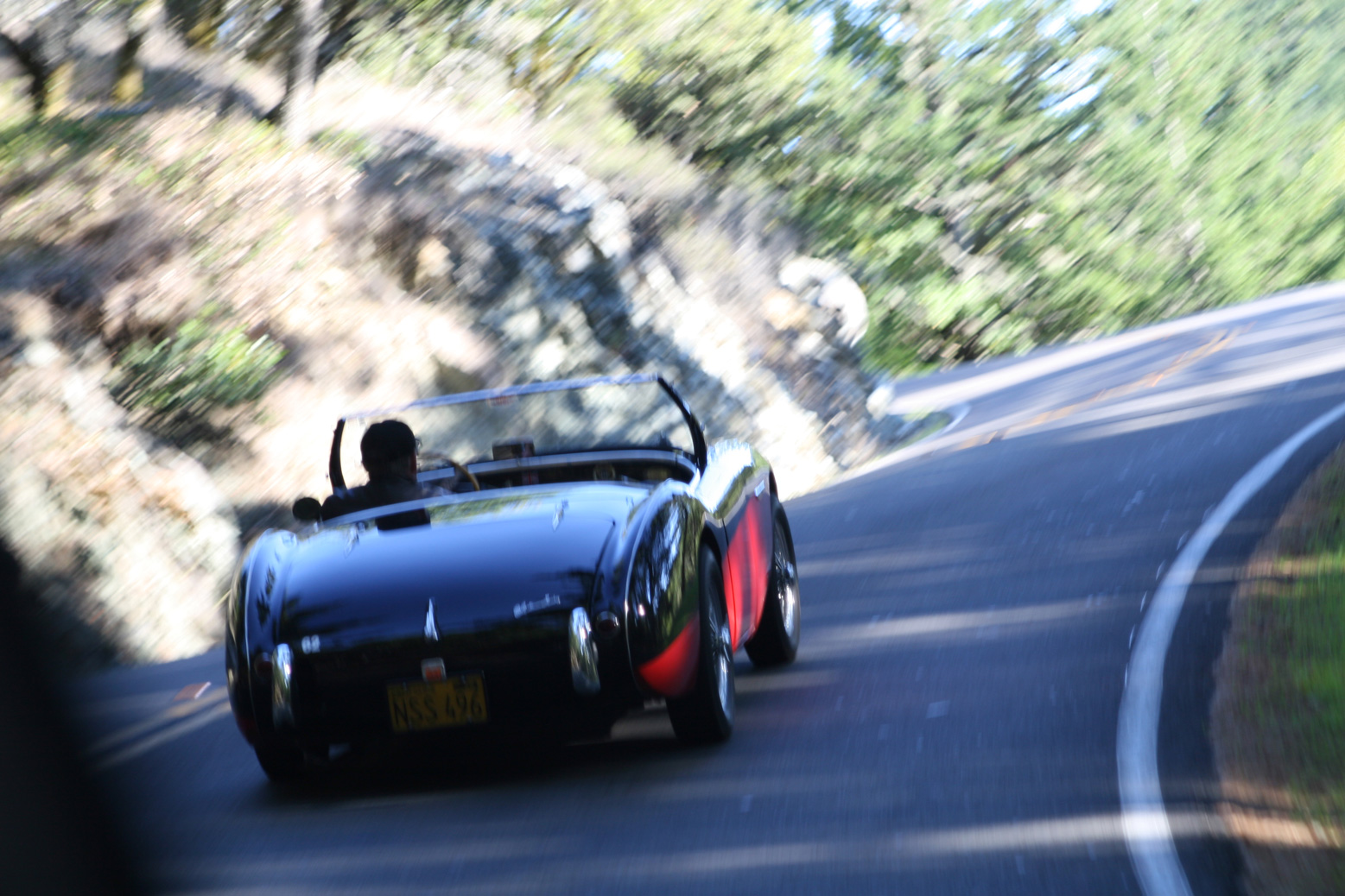 The author and his very-much-driven Healey 100.