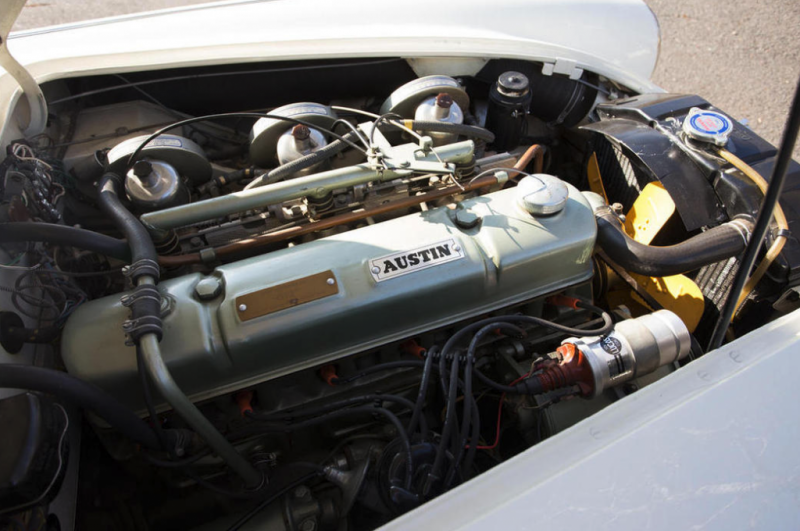 The tidy, clean and correct engine bay of this Tri-Carb falls just between Nos. 2 and 3 in condition