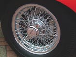 Available by special order, this 15x5.5 chromed competition wheel (854-380) for Series IE-Types features 72 triple-laced spokes. This is the strongest lacing style, making these wheels well suited to vintage racing and hard street driving.