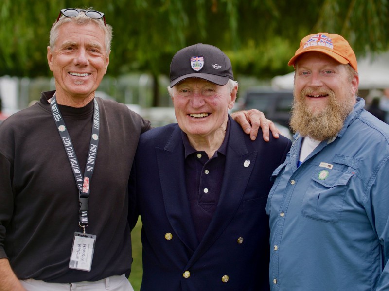 The author along with Paddy Hopkirk and Eric Newland, the ABFM Chairman